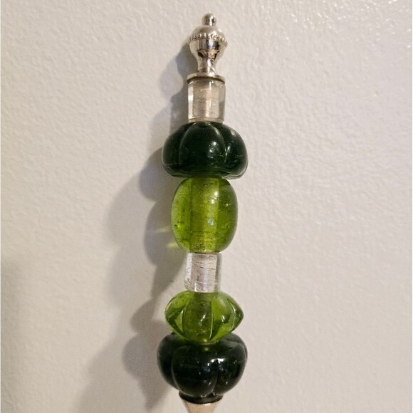 Pottery Barn Long Green Bead salad serving fork  - Picture 2 of 8